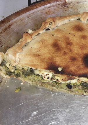 Una foto de Tarta de brócoli  con queso