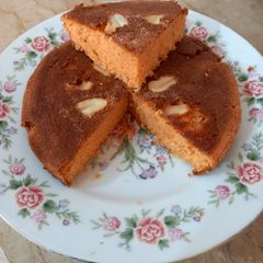 A picture of Peanut cake with rose flavour 🍰🥜🥜🍰without oven.