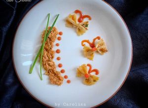 Foto resep Farfalla all'arrabbiata con Tonno || Pasta Farfalla pedas Tuna