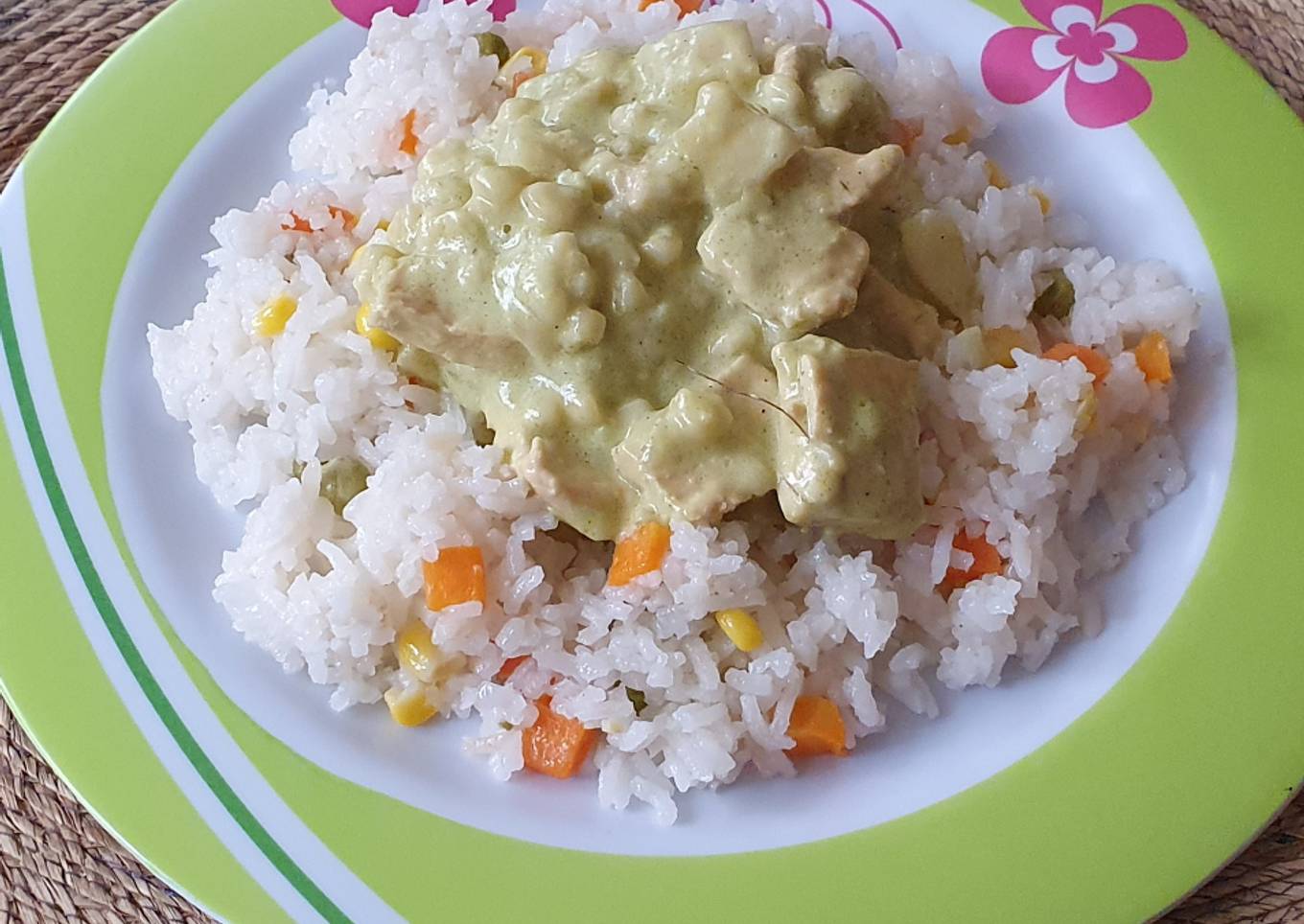 Pollo en crema de chile poblano