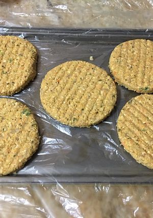 Una foto de Hamburguesas de garbanzos y zapallo