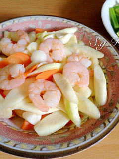 蝦仁炒茭白筍 的食譜成品照片