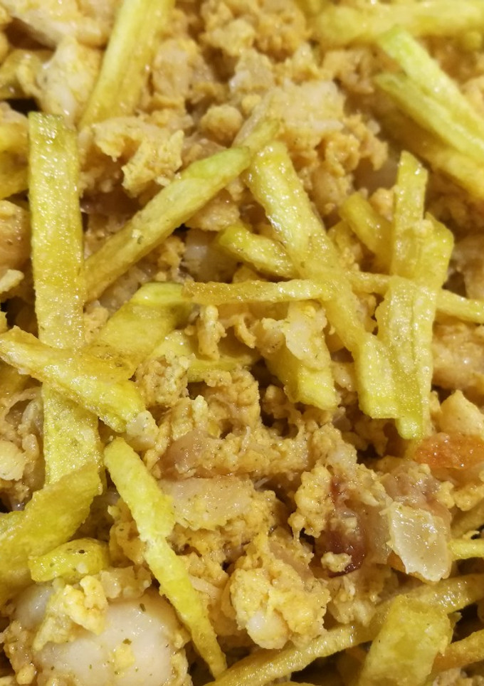 Una foto de Bacalao a bras receta portuguesa