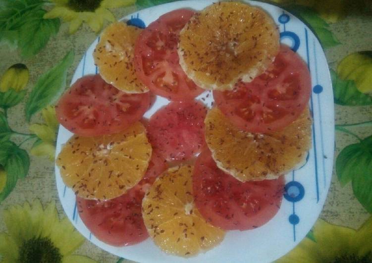 Recette De Salade tomate / orange