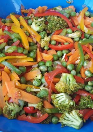 A picture of Stir fry vegetables.