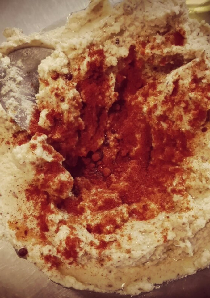 Una foto de Hummus de garbanzos