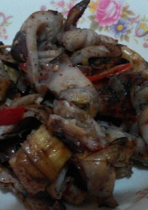 Foto resep Cumi - cumi gurih pedas