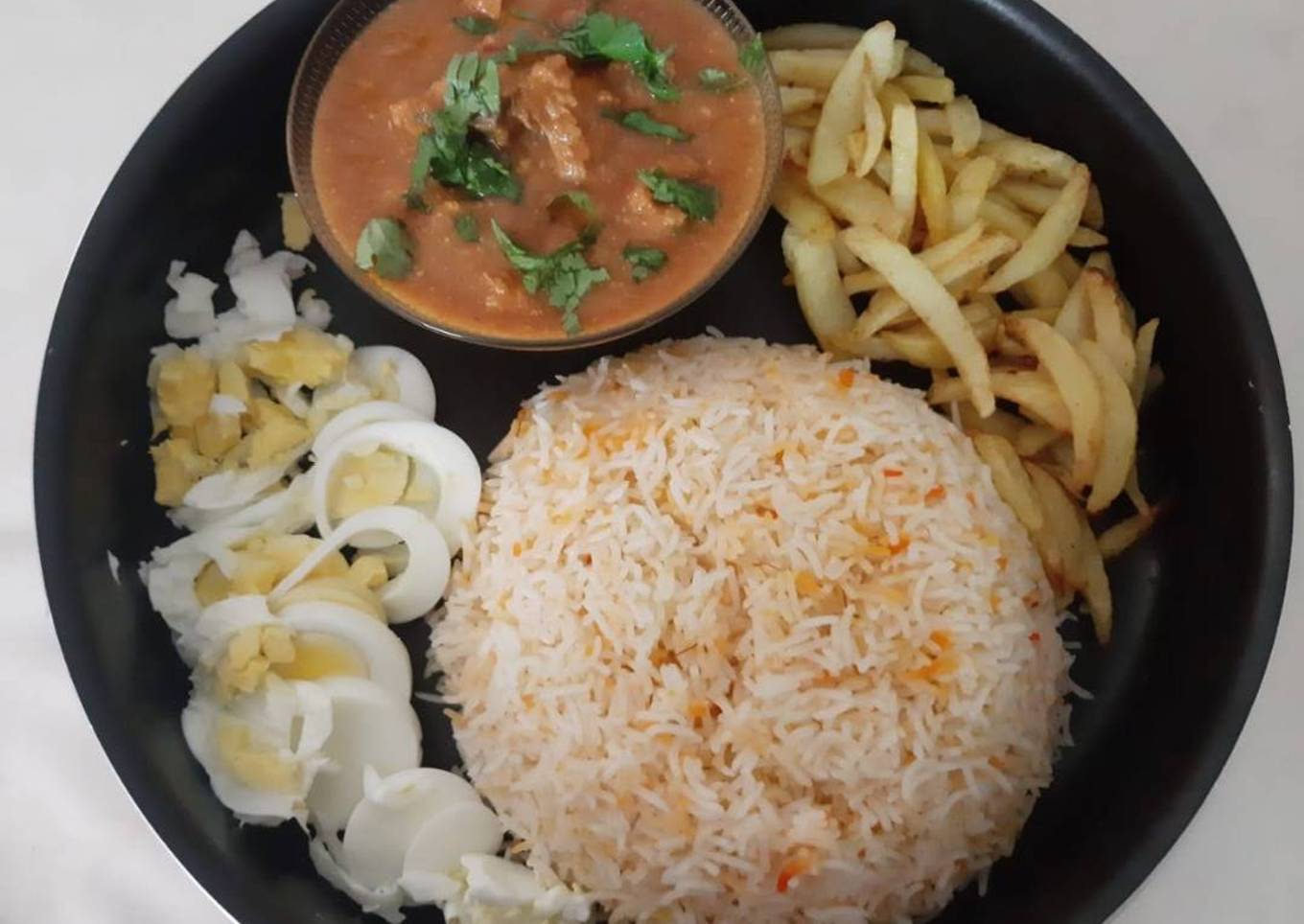 Shajahani chicken with zafrani rice