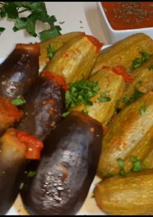 صورة لوصفة محشي كوسا وباذنجان