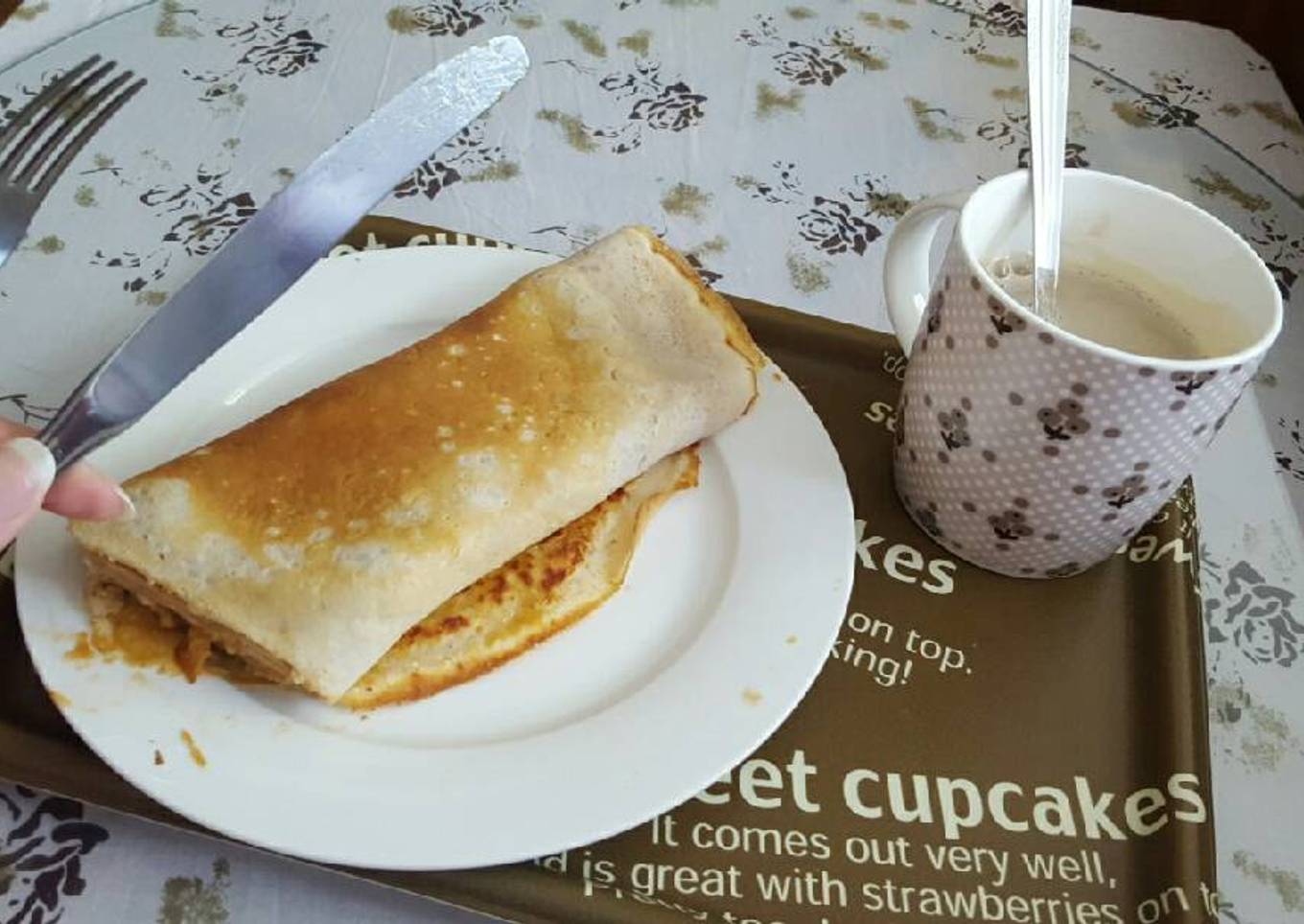 Rico desayuno con crêps de avena