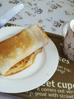 Una foto de Rico desayuno con crêps de avena