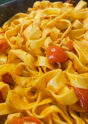 Una foto de Pasta con cherry