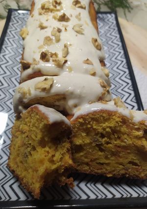 Una foto de Budín De Zanahoria Y Mandarina Con Crema De Queso