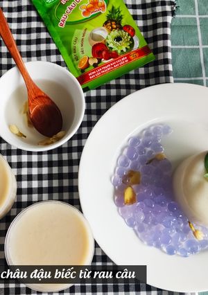 Hình của món Tàu hũ trân châu đậu biếc.