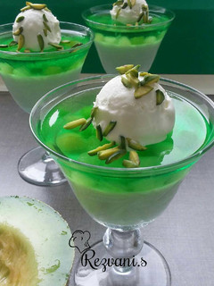 عکسی از دستور دسر طالبی و ژله