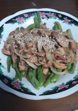 Foto resep Chicken teriyaki (ayam teriyaki buncis)