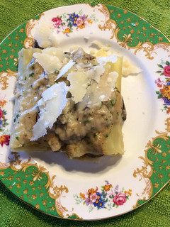 Una foto de Canelones de setas