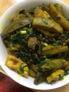 Hình của món Ốc nấu chuối đậu.