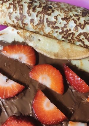 Φωτογραφία της συνταγής Κρέπες στο λεπτό 🍫🍓