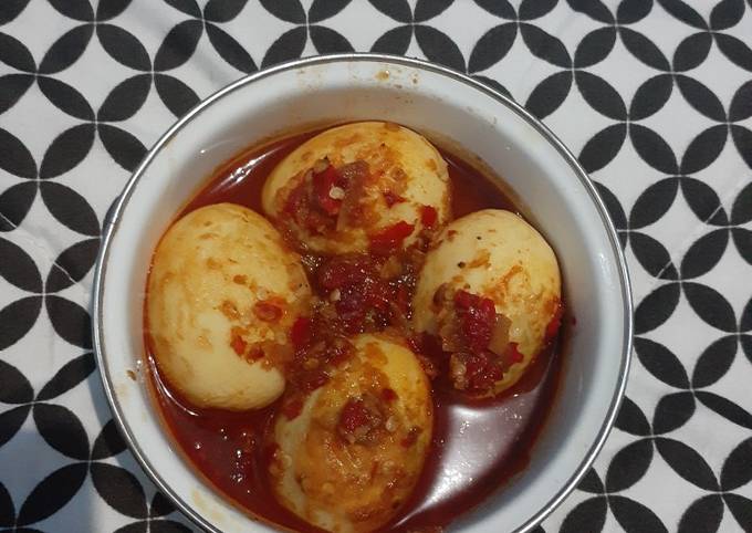 Resep Telur Balado Super Simple, Bikin Ngiler