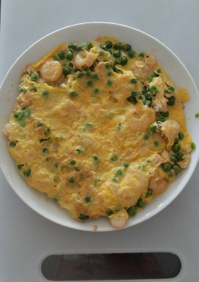 Una foto de Tortilla de guisantes y atún