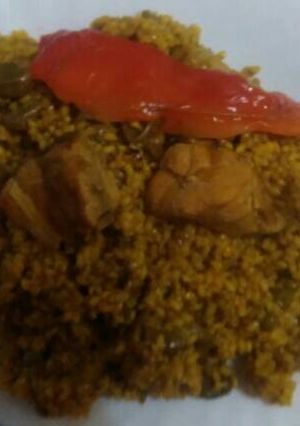 Una foto de Arroz con habas y costillas