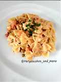 Pasta mit Erbsen und Sahne