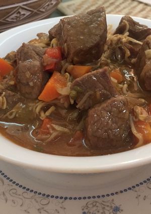 Una foto de Carne de res estilo Goulash -Carne Húngara