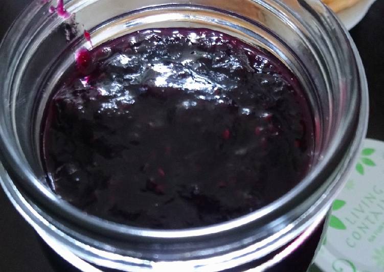 Langkah membuat Bluberry Jam/Selei blueberry sedap