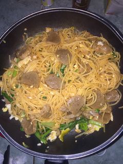 Foto resep Spageti tumis bakso 🍝