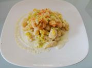 Una foto di pasta allo zafferano cuore