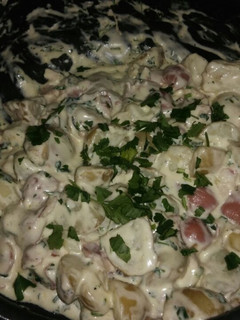 Una foto de Papas con queso para botanear