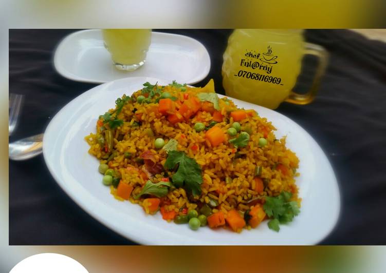 Steps to Make Perfect Leafy Fried rice by salma.s.Adam (ful@rny&#34;ss kitchen)