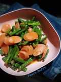 Tumis kacang sosis sapi