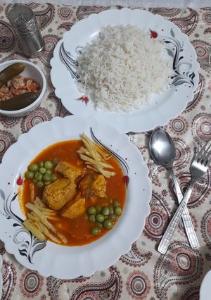 عکسی از دستور مرغ ربی