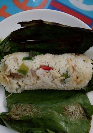 Foto resep Nasi bakar udang sederhana