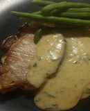 Pork Chops With Gorgonzola & Parsley sauce
