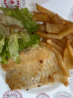 Une photo de Filet de cabillaud et ses frites maison