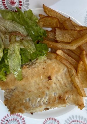 Une photo de Filet de cabillaud et ses frites maison