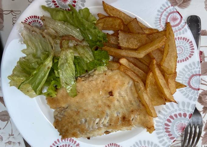 Filet de cabillaud et ses frites maison