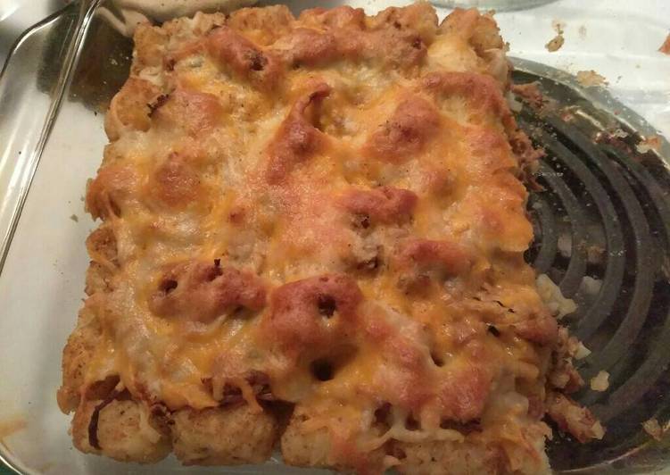 Recipe of Quick Tater Tot Pulled Pork Casserole