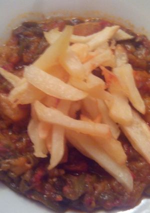 صورة لوصفة زعلوكة او شكشوكة باذنجان