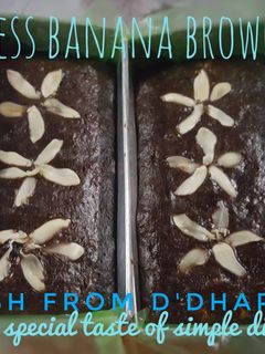 Foto resep Eggless Banana Brownies