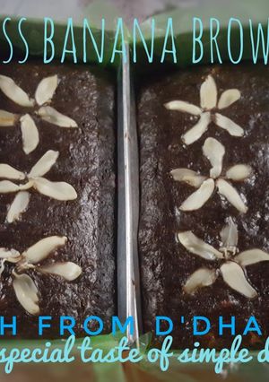 Foto resep Eggless Banana Brownies