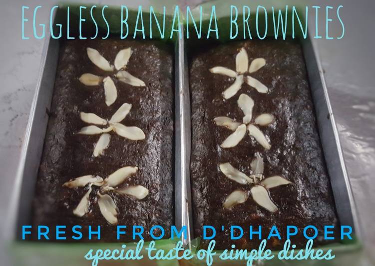 Eggless Banana Brownies