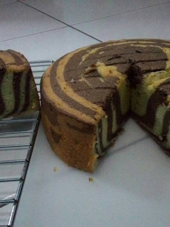 Cara Bikin Zebra cake putih telur Anti Gagal