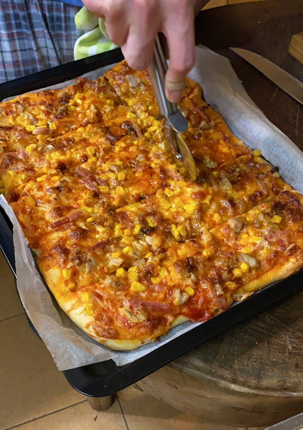 Una foto de Pizza casera