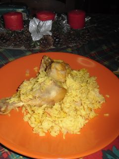 Una foto de Risotto de pollo