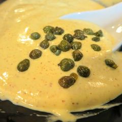 A picture of Quick & Easy Brown Mustard Aioli with Capers.