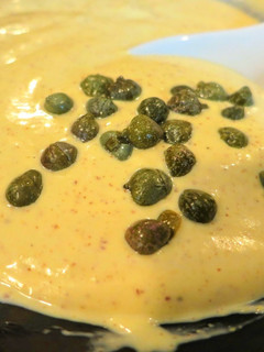 A picture of Quick & Easy Brown Mustard Aioli with Capers.
